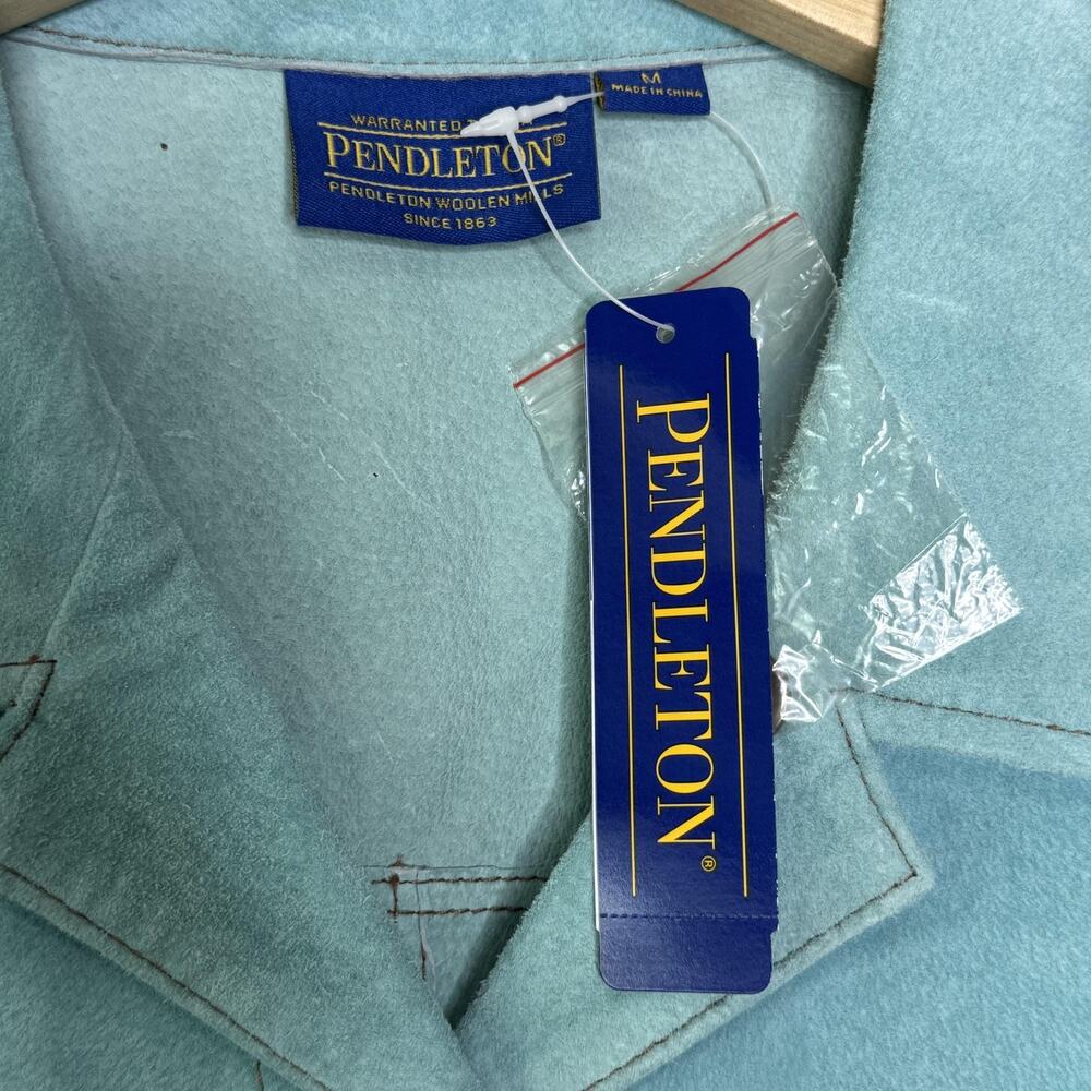 Pendleton Jacket Womens Medium Suede Leather Butt… - image 4